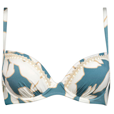 Watercult - Women's Floral Abstract Wired Bikini Top - Bikini-Top Gr 38 - Cup: E weiß Watercult - Women's Floral Abstract Wired Bikini Top - Bikini-Top Gr 38 - Cup: E weiß von WATERCULT