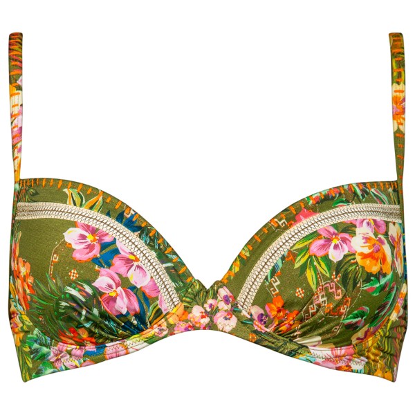 Watercult - Women's Sunset Florals Bikini Top 7374 - Bikini-Top Gr 38 - E oliv von WATERCULT