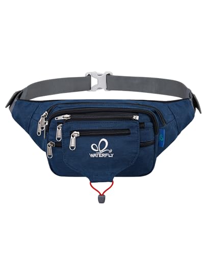 WATERFLY Bauchtasche Gürteltasche Damen und Herren Sport Hüfttasche für Laufen Fitness Joggen Wandern Dunkel Blau WATERFLY Bauchtasche Gürteltasche Damen und Herren Sport Hüfttasche für Laufen Fitness Joggen Wandern Dunkel Blau von WATERFLY