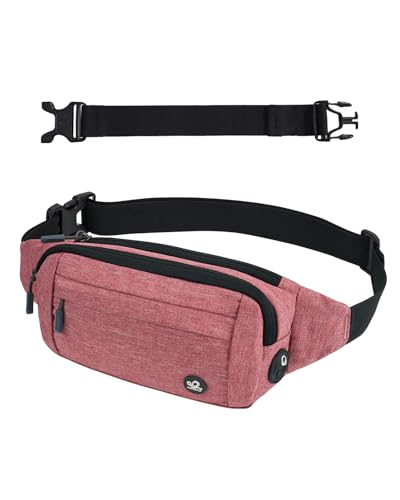 WATERFLY Bauchtasche Hüfttasche Herren Damen: Klein Gürteltasche Sport Bum Hip Bag Männer Frauen Waist Fanny Pack mit Verlängerungsgurt für Reise Wandern Hundetraining Outdoor Rosa WATERFLY Bauchtasche Hüfttasche Herren Damen: Klein Gürteltasche Sport Bum Hip Bag Männer Frauen Waist Fanny Pack mit Verlängerungsgurt für Reise Wandern Hundetraining Outdoor Rosa von WATERFLY