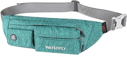 WATERFLY Bauchtasche Damen Herren Klein: Gürteltasche Hüfttasche Stylisch für Sport Joggen Hundetraining Laufen Running Reise Travel Hip Waist Bag Bum Fanny Pack von WATERFLY