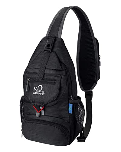 WATERFLY Brusttasche Sling Bag Klein: Faltbarer Crossbody Bodybag Crossbag Slingbag Crossover Single Chest Rucksack Schultertasche Schulterrucksack Cross Body Herren Damen Reisen Wandern WATERFLY Brusttasche Sling Bag Klein: Faltbarer Crossbody Bodybag Crossbag Slingbag Crossover Single Chest Rucksack Schultertasche Schulterrucksack Cross Body Herren Damen Reisen Wandern von WATERFLY
