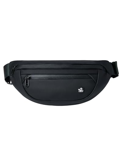 WATERFLY Bauchtasche Gürteltasche Sport Klein: Sportlich Unisex Hüfttasche Stylisch Leicht Hipbag für Outdoor Reise Wandern Travel Herren Damen (Schwarz-1) WATERFLY Bauchtasche Gürteltasche Sport Klein: Sportlich Unisex Hüfttasche Stylisch Leicht Hipbag für Outdoor Reise Wandern Travel Herren Damen (Schwarz-1) von WATERFLY