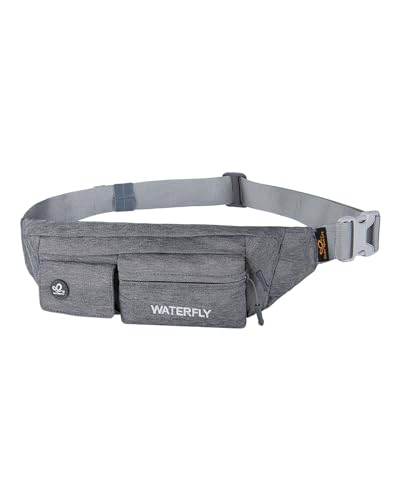 WATERFLY Bauchtasche Damen Herren Klein: Gürteltasche Hüfttasche Stylisch für Sport Joggen Hundetraining Laufen Running Reise Travel Hip Waist Bag Bum Fanny Pack von WATERFLY