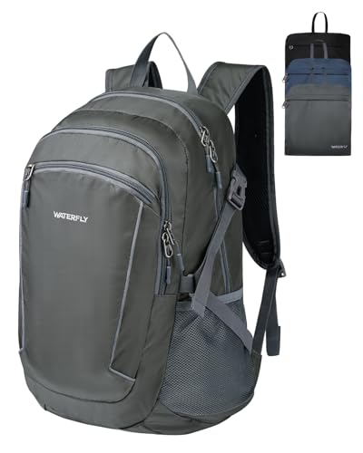 WATERFLY Rucksack Faltbar Wanderrucksack 28L: Tagesrucksack Faltrucksack Leicht Trekkingrucksack Klapprucksack mit Nassfach für Outdoor Wandern Reisen Camping Herren Damen WATERFLY Rucksack Faltbar Wanderrucksack 28L: Tagesrucksack Faltrucksack Leicht Trekkingrucksack Klapprucksack mit Nassfach für Outdoor Wandern Reisen Camping Herren Damen von WATERFLY
