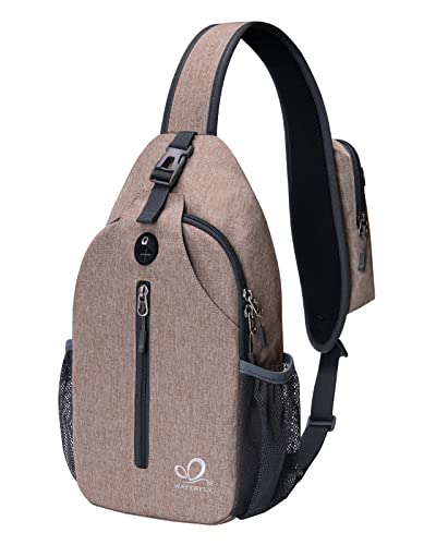 WATERFLY Sling Rucksack Sling Bag Schulterrucksack Umhängetasche Verstellbarer Rucksackgurt Wandern Brust Rucksack für Herren und Damen Khaki WATERFLY Sling Rucksack Sling Bag Schulterrucksack Umhängetasche Verstellbarer Rucksackgurt Wandern Brust Rucksack für Herren und Damen Khaki von WATERFLY