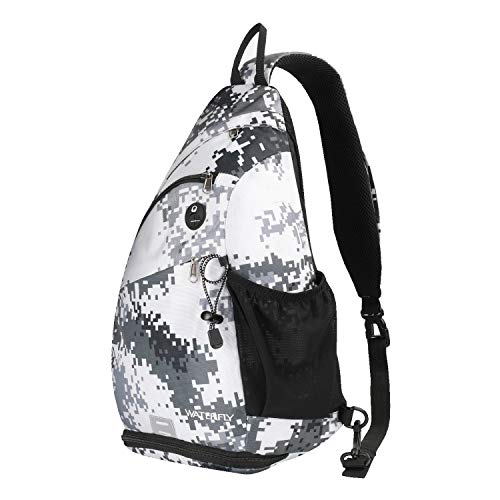 WATERFLY Sling Bag Crossbody Backpack Schulterrucksack mit verstellbarem Schultergurt Perfekt für Outdoorsport Wandern Radfahren Bergsteigen Reisen von WATERFLY