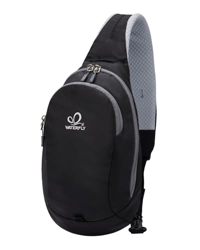 WATERFLY Sport Brusttasche Sling Rucksack: Klein Crossbody Schulterrucksack Crossbag Crossover Singbag für Herren und Damen WATERFLY Sport Brusttasche Sling Rucksack: Klein Crossbody Schulterrucksack Crossbag Crossover Singbag für Herren und Damen von WATERFLY