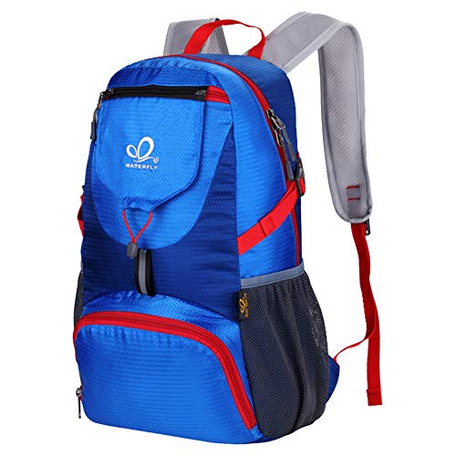 WATERFLY Wanderrucksack 20L, Ultraleicht Outdoor Rucksack Faltbar Wasserdicht Multifunktionaler Daypack für Radfahren Reisen Klettern Sport von WATERFLY