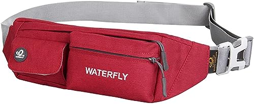 WATERFLY Bauchtasche Damen Herren Klein: Gürteltasche Hüfttasche Stylisch für Sport Joggen Hundetraining Laufen Running Reise Travel Hip Waist Bag Bum Fanny Pack von WATERFLY