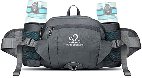 WATERFLY Gürteltasche mit Flaschenhalter, Gurt Verstellt Bauchtasche Hundetraining Handyfach Wasserdicht Hüfttasche für Wandern Reise Camping Hellgrau WATERFLY Gürteltasche mit Flaschenhalter, Gurt Verstellt Bauchtasche Hundetraining Handyfach Wasserdicht Hüfttasche für Wandern Reise Camping Hellgrau von WATERFLY