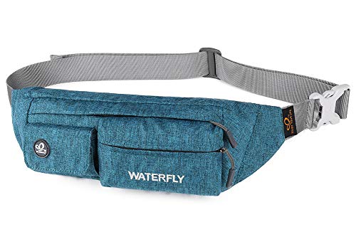 WATERFLY Bauchtasche Damen Herren Klein: Gürteltasche Hüfttasche Stylisch für Sport Joggen Hundetraining Laufen Running Reise Travel Hip Waist Bag Bum Fanny Pack von WATERFLY