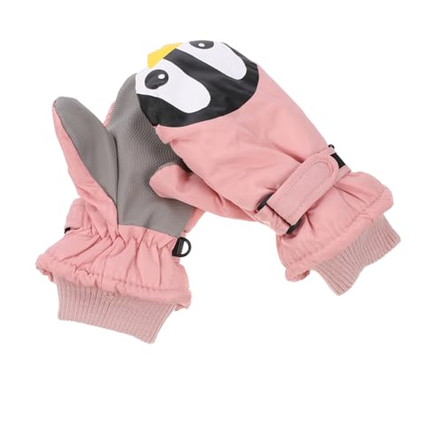 WATIIFUFU 1 Paar Skihandschuhe für Kinder skihandschuhe Kinder ski Handschuhe Kind Winterausrüstung Snowboard-Handschuhe warme Skihandschuhe wasserdichte Handschuhe für Kinder Rosa von WATIIFUFU