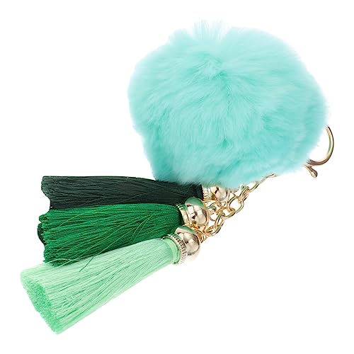 WATIIFUFU 1 STK Quaste Schlüsselanhänger Handtasche Schlüsselanhänger mit Bommeln Puffball Schlüsselanhänger Bags ABC wickeltasche Key Plüsch-Schlüsselanhänger schöne Schlüsselanhänger Green von WATIIFUFU