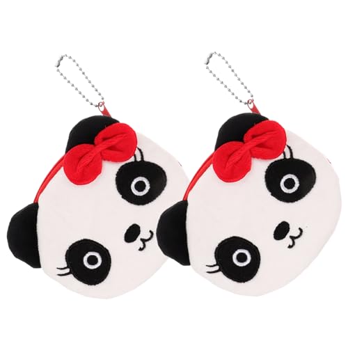 WATIIFUFU Geldbörse für Damen 2 Stück Panda-Form Reißverschluss Geldbörse entzückendes Cartoon-Muster Damen-Clutch von WATIIFUFU