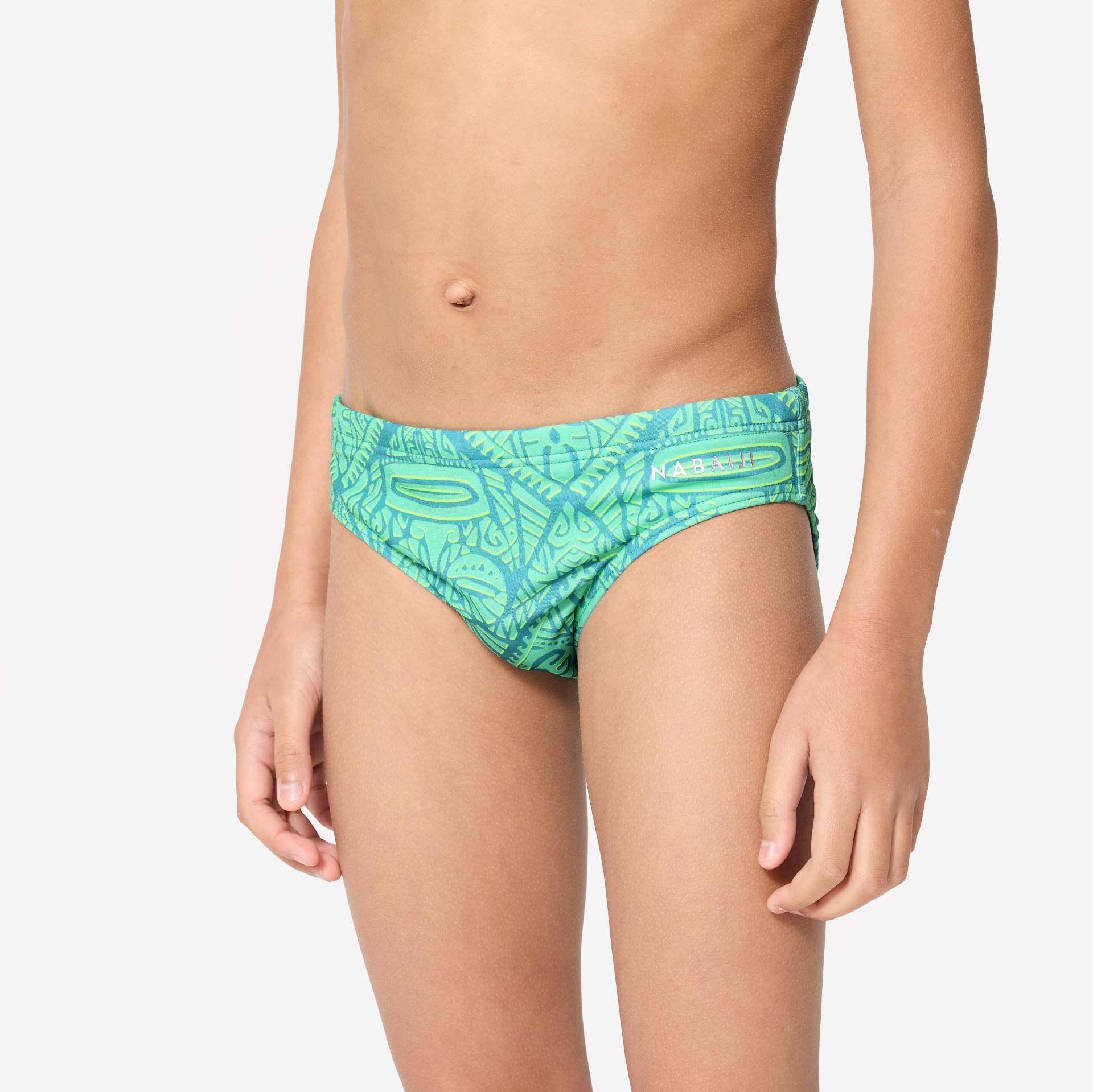 Badehose Slip Wasserball Jungen - 500 Tiki türkis Badehose Slip Wasserball Jungen - 500 Tiki türkis von WATKO
