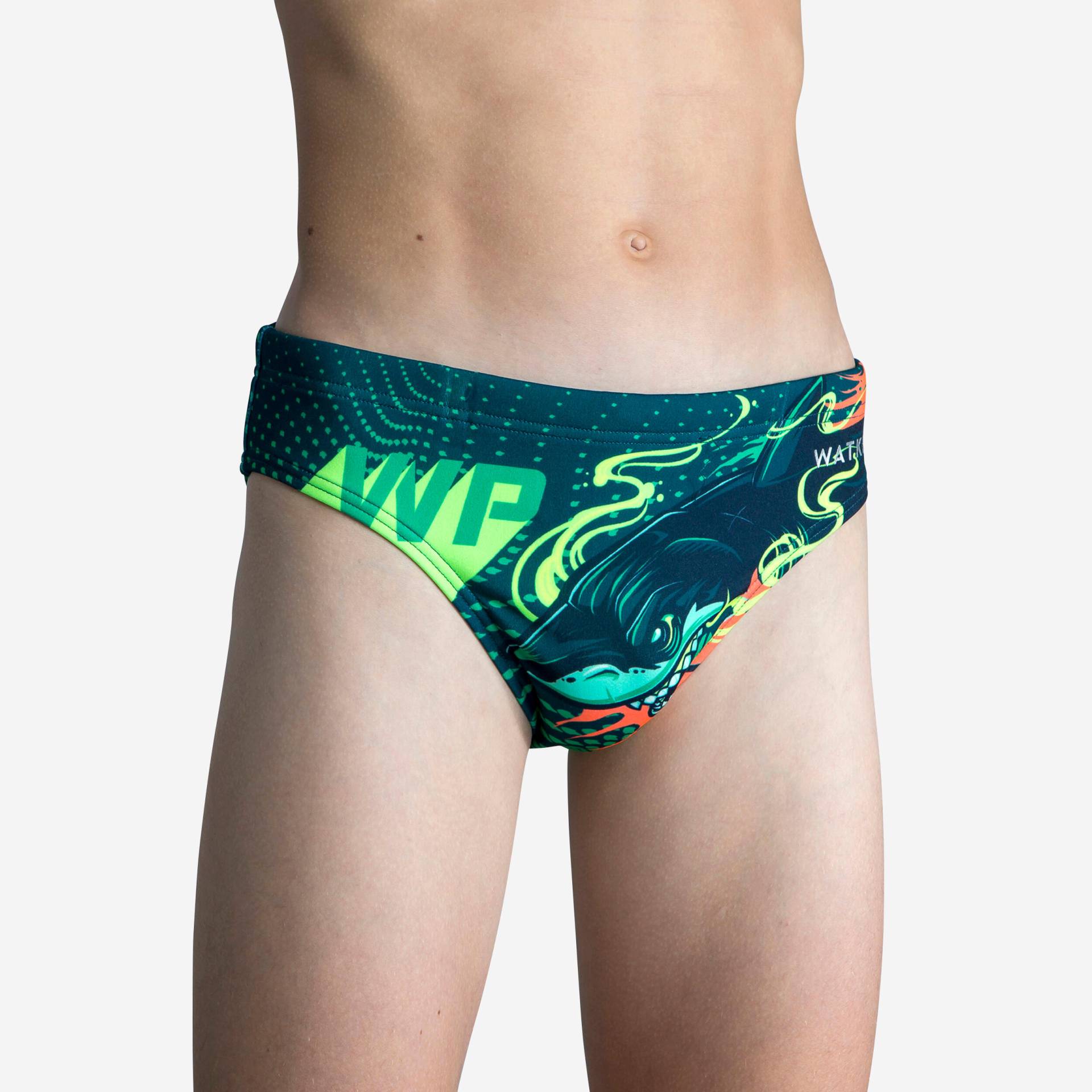 Badehose Slip Wasserball Shark Jungen grün Badehose Slip Wasserball Shark Jungen grün von WATKO