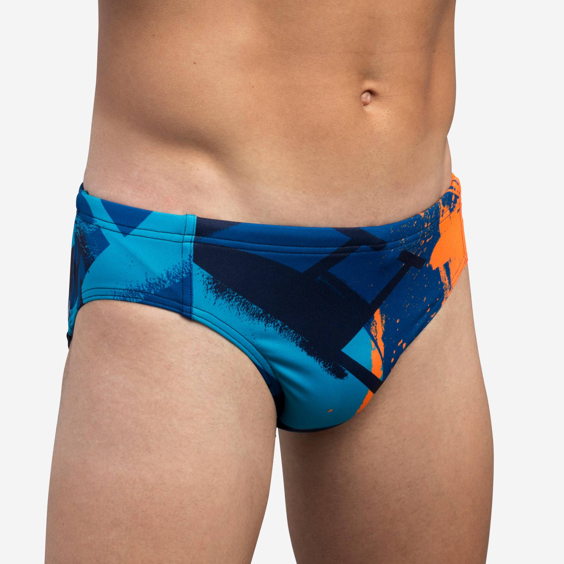 Badehose Slip Herren Wasserball - Street blau von WATKO