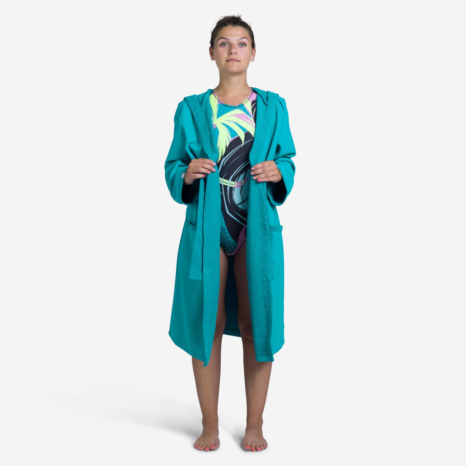 Bademantel Damen kompakt - Luxury blau von NABAIJI