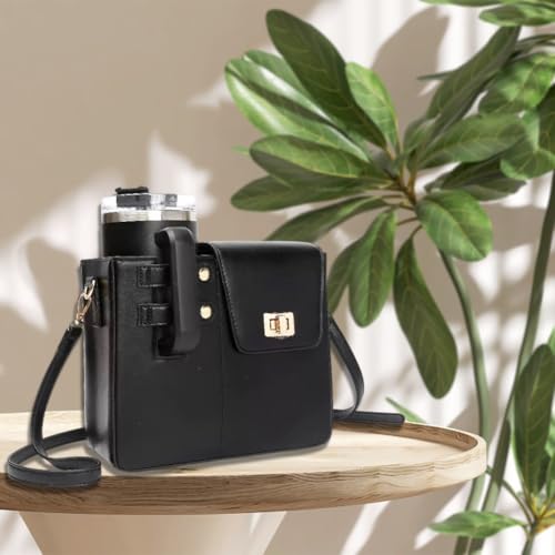 WAVATA Wasserflaschenhalter Tasche für Stanley Tumbler, ZubehöR Purse für Stanley,Schicke Trinkflasche Halter mit Riemen,Wasserflasche Beuteltasche passt Stanley 40oz Tumbler für Wandern-Schwarz WAVATA Wasserflaschenhalter Tasche für Stanley Tumbler, ZubehöR Purse für Stanley,Schicke Trinkflasche Halter mit Riemen,Wasserflasche Beuteltasche passt Stanley 40oz Tumbler für Wandern-Schwarz von WAVATA