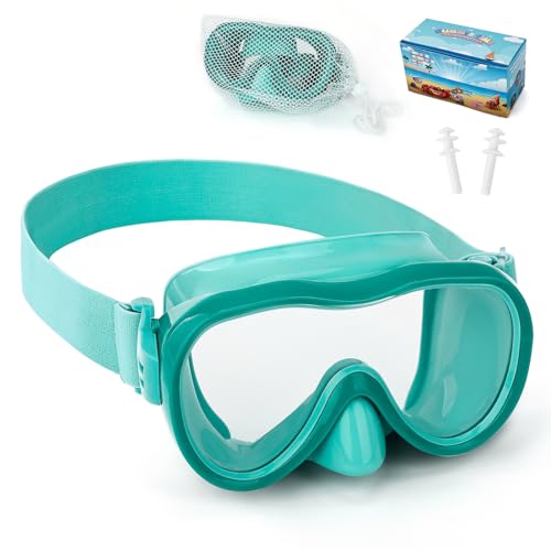 WAVE Kinder Schwimmbrille, Anti-Leck Schnorchelmaske mit Nasenabdeckung & elastischem Stoffband, UV-Schutz Schwimmbrille für Jungen und Mädchen WAVE Kinder Schwimmbrille, Anti-Leck Schnorchelmaske mit Nasenabdeckung & elastischem Stoffband, UV-Schutz Schwimmbrille für Jungen und Mädchen von WAVE