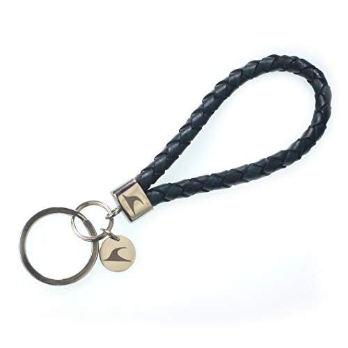 WAVEPIRATE® Echt Leder Edelstahl Schlüsselanhänger Keychain Wave geflochten Grün Damen Herren von WAVEPIRATE