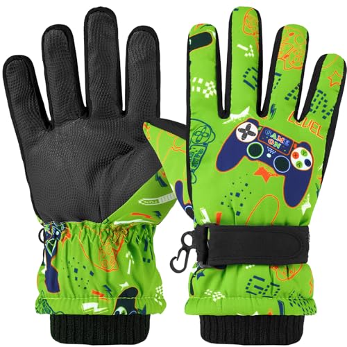 Kinder Ski Handschuhe Fäustlinge wasserdichte Winter Handschuhe Winddichte Warm Fleece Fahrradhandschuhe Schneehandschuhe für Mädchen Jungen Warm Sporthandschuhe Snowboard Skifahren Kinder Ski Handschuhe Fäustlinge wasserdichte Winter Handschuhe Winddichte Warm Fleece Fahrradhandschuhe Schneehandschuhe für Mädchen Jungen Warm Sporthandschuhe Snowboard Skifahren von WAWSAM