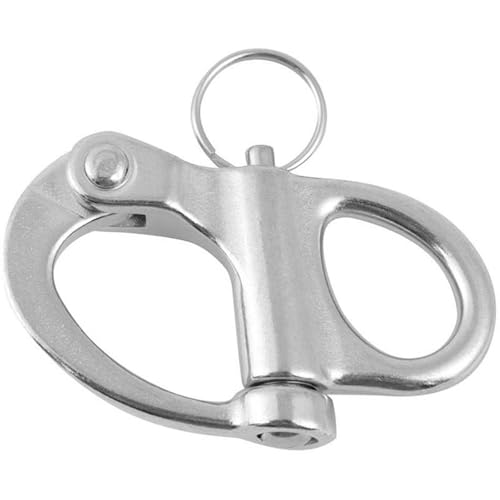 WAZUBC Purpose Schnellspanner-Schnappschäkel, Schnappschäkel, Edelstahl, Schnellspanner, Augenbügel für Boot, Takelage, Segelboot, Marine (35 mm) von WAZUBC