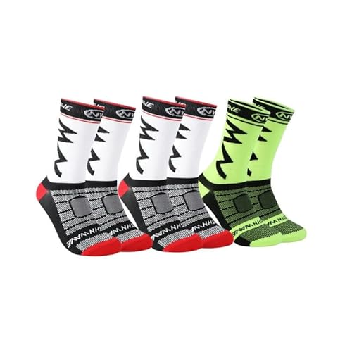 WBJUUKO Lustige Socken 3-Paar Atmungsaktive Sportsocken Geeignet Für Laufen, Mountainbiken Und Outdoor-Sportarten-Purple von WBJUUKO