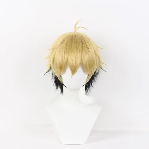 WCCNKK Felix Perücke, Gelbschwarzes Kurzes Haar, Mit Kostenloser Perückenkappe, Halloween Kostüm Perücke, Für Party Karneval Weihnachten, Anime Deko Geschenke WCCNKK Felix Perücke, Gelbschwarzes Kurzes Haar, Mit Kostenloser Perückenkappe, Halloween Kostüm Perücke, Für Party Karneval Weihnachten, Anime Deko Geschenke von WCCNKK