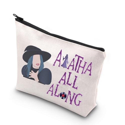 WCGXKO Agatha All Along Agatha Harkness inspirierte Kosmetiktasche mit Reißverschluss für beste Freundin, Mutter und Schwester, Agatha All Along, Leinen WCGXKO Agatha All Along Agatha Harkness inspirierte Kosmetiktasche mit Reißverschluss für beste Freundin, Mutter und Schwester, Agatha All Along, Leinen von WCGXKO