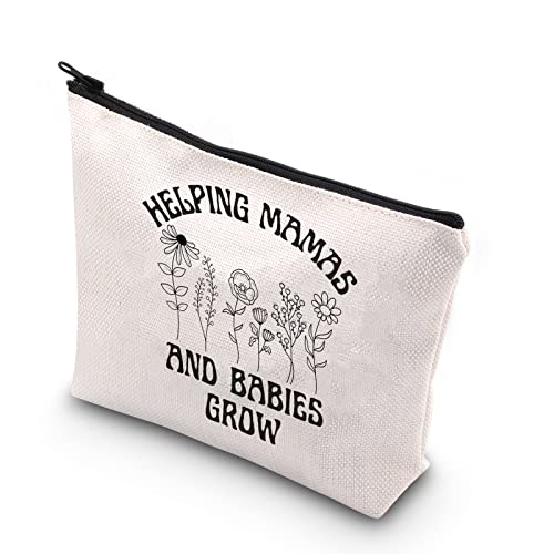 WCGXKO IBCLC Merch Stillberater-Geschenk, hilft Mamas und Babys beim Aufwachsen und Stillen, mit Reißverschluss, Make-up-Tasche, Babys wachsen, Reißverschluss WCGXKO IBCLC Merch Stillberater-Geschenk, hilft Mamas und Babys beim Aufwachsen und Stillen, mit Reißverschluss, Make-up-Tasche, Babys wachsen, Reißverschluss von WCGXKO