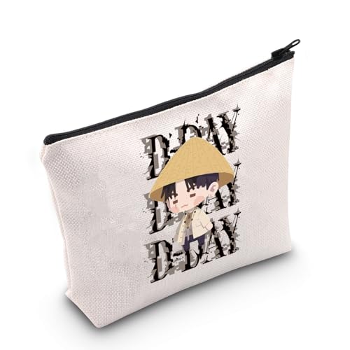 WCGXKO K-Pop Make-up-Tasche aus Alaun, Armee-Mitglieder, Merch, koreanische Gruppe, Geschenk, K-Pop-Figur, Make-up-Tasche, Beige, Reißverschluss WCGXKO K-Pop Make-up-Tasche aus Alaun, Armee-Mitglieder, Merch, koreanische Gruppe, Geschenk, K-Pop-Figur, Make-up-Tasche, Beige, Reißverschluss von WCGXKO