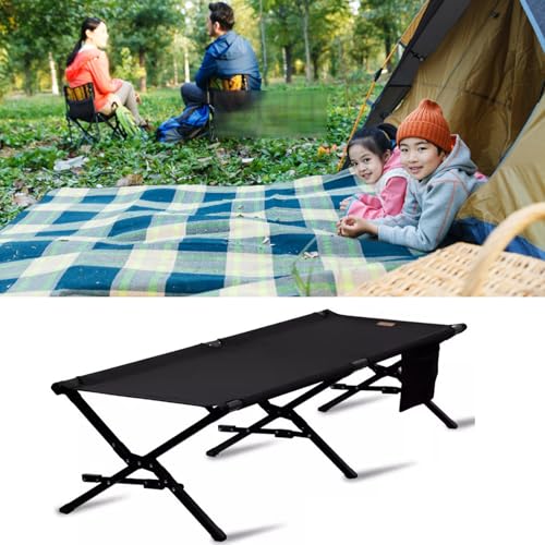 WDFYD Faltende Campingbetten für Erwachsene, stabile Lagerbett 200lb Tragfähigkeit, Starke dickere Rohre Schlafbett mit Tragetasche für Reise/Büro/im Freien(Color 3) von WDFYD