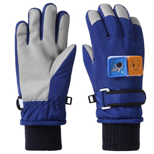 WDMJxar Kinder Skihandschuhe, Junge/Mädchen Winter Handschuhe Warme 9-12 Jahre Winddichte Fahrradhandschuhe (Dunkelblau) WDMJxar Kinder Skihandschuhe, Junge/Mädchen Winter Handschuhe Warme 9-12 Jahre Winddichte Fahrradhandschuhe (Dunkelblau) von WDMJxar