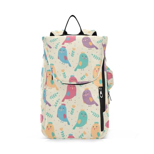 WDdZzyy Tennis-Rucksack für Damen und Herren, atmungsaktiv, Vogel, Beige, niedliche Tennistasche für 2 Schläger für Tennis, Badminton, Pickleball von WDdZzyy