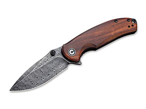 WE Knife Unisex – Erwachsene Pintail Damascus Bubinga Taschenmesser, Braun, 17,5 cm von WE