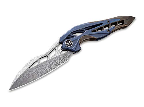 WE Knife Unisex – Erwachsene Arrakis Damascus Blue Taschenmesser, blau, 8.8 WE Knife Unisex – Erwachsene Arrakis Damascus Blue Taschenmesser, blau, 8.8 von WE