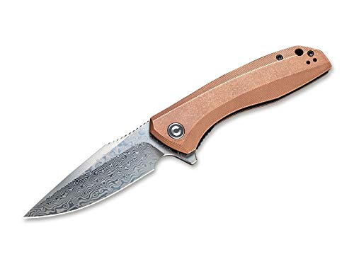 WE Knife Unisex – Erwachsene Baklash Damascus Copper Taschenmesser, Bronze, 20,6 cm WE Knife Unisex – Erwachsene Baklash Damascus Copper Taschenmesser, Bronze, 20,6 cm von WE