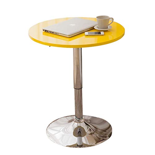 WEBOL Tisch, Verstellbarer gelber runder Verhandlungstisch, Couchtisch/Freizeittisch/Terrassen-Nachmittagsteetisch hoffnungsvoll Warm Life von WEBOL