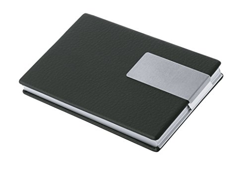 5er Sparpack Wedo 2056601 Visitenkartenbox (Good Deal für Karten 90 x 57 mm) schwarz/silber (5) von WEDO