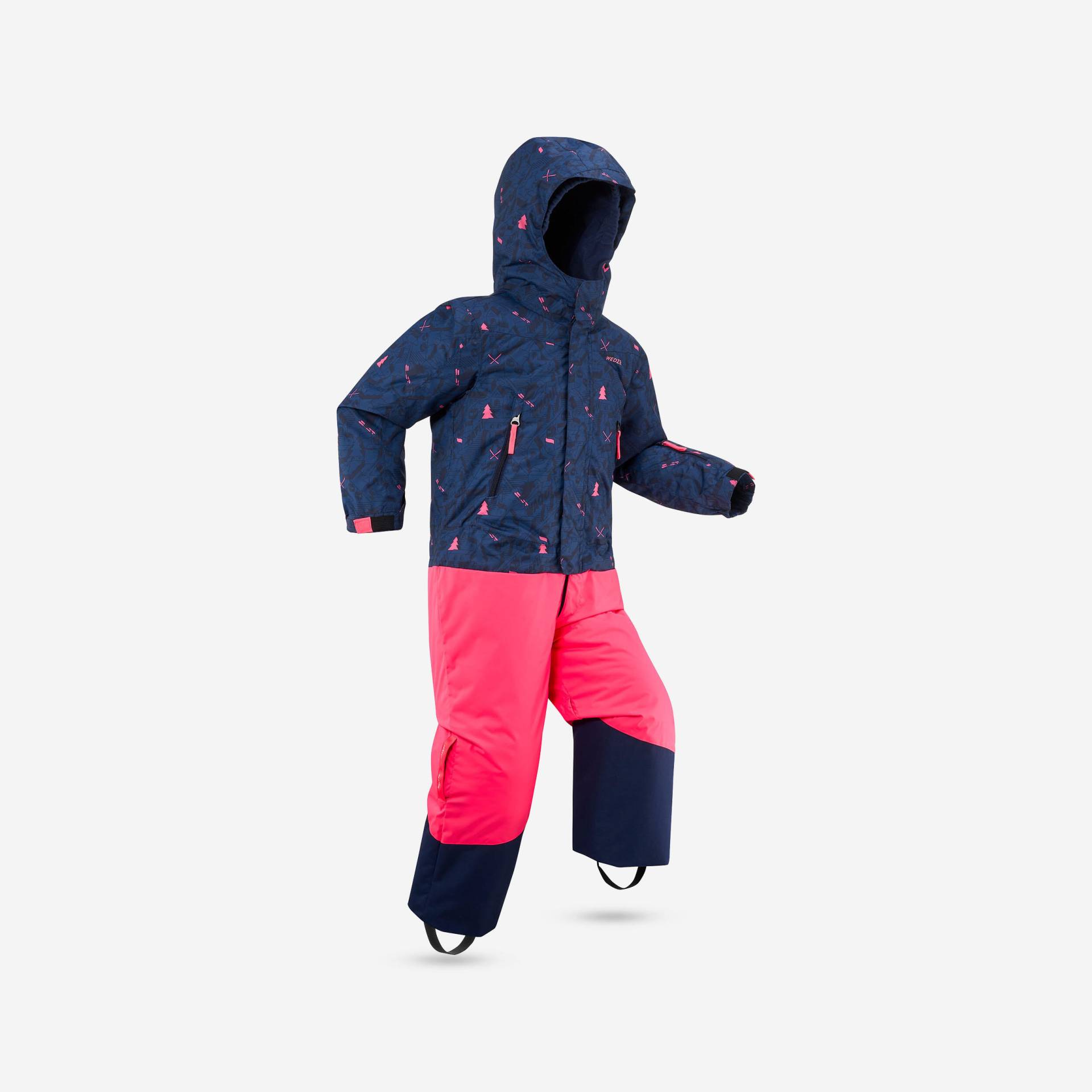 Schneenanzug Skianzug Kinder warm wasserdicht - PNF500 rosa/blau Schneenanzug Skianzug Kinder warm wasserdicht - PNF500 rosa/blau von WEDZE