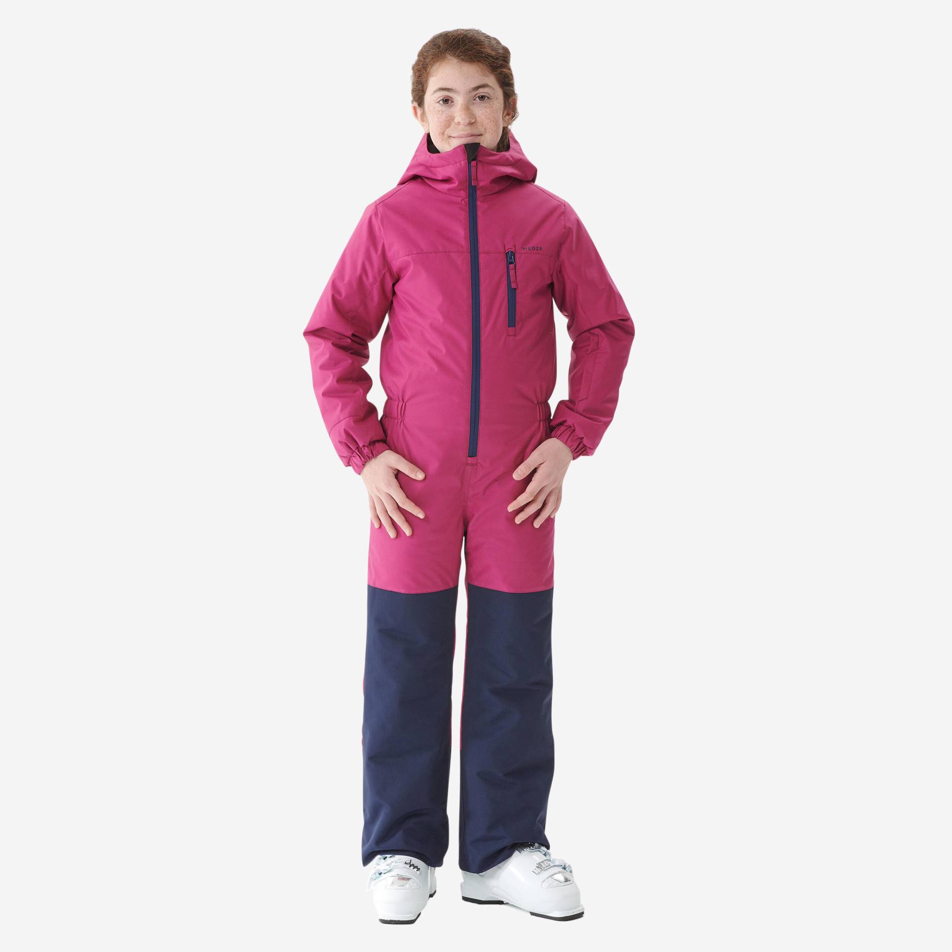 Skianzug Schneeanzug Kinder warm wasserdicht - 100 rosa/marineblau von WEDZE