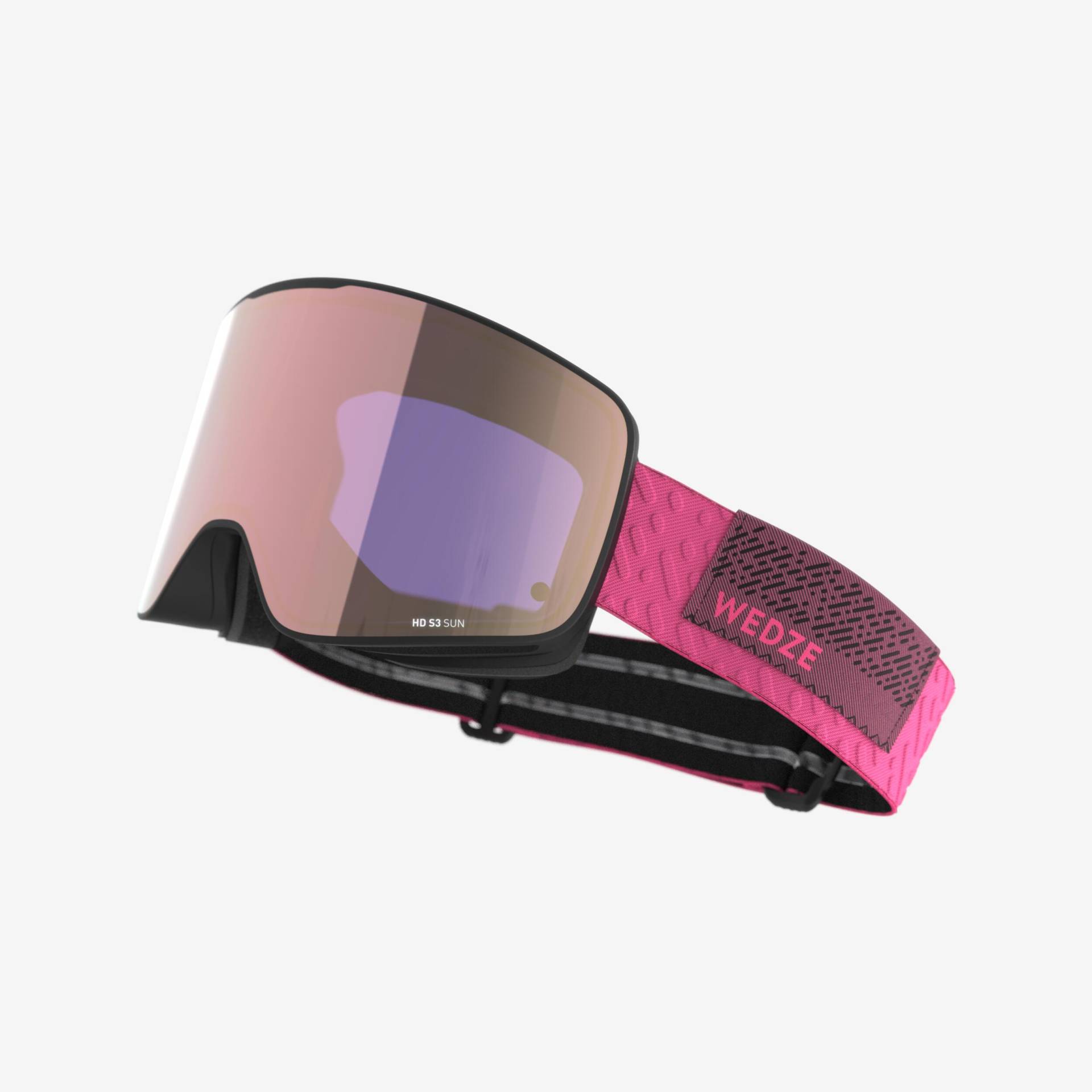 Skibrille Erwachsene/Kinder Schönwetterbrille austauschbar - G900 C HD rosa von WEDZE