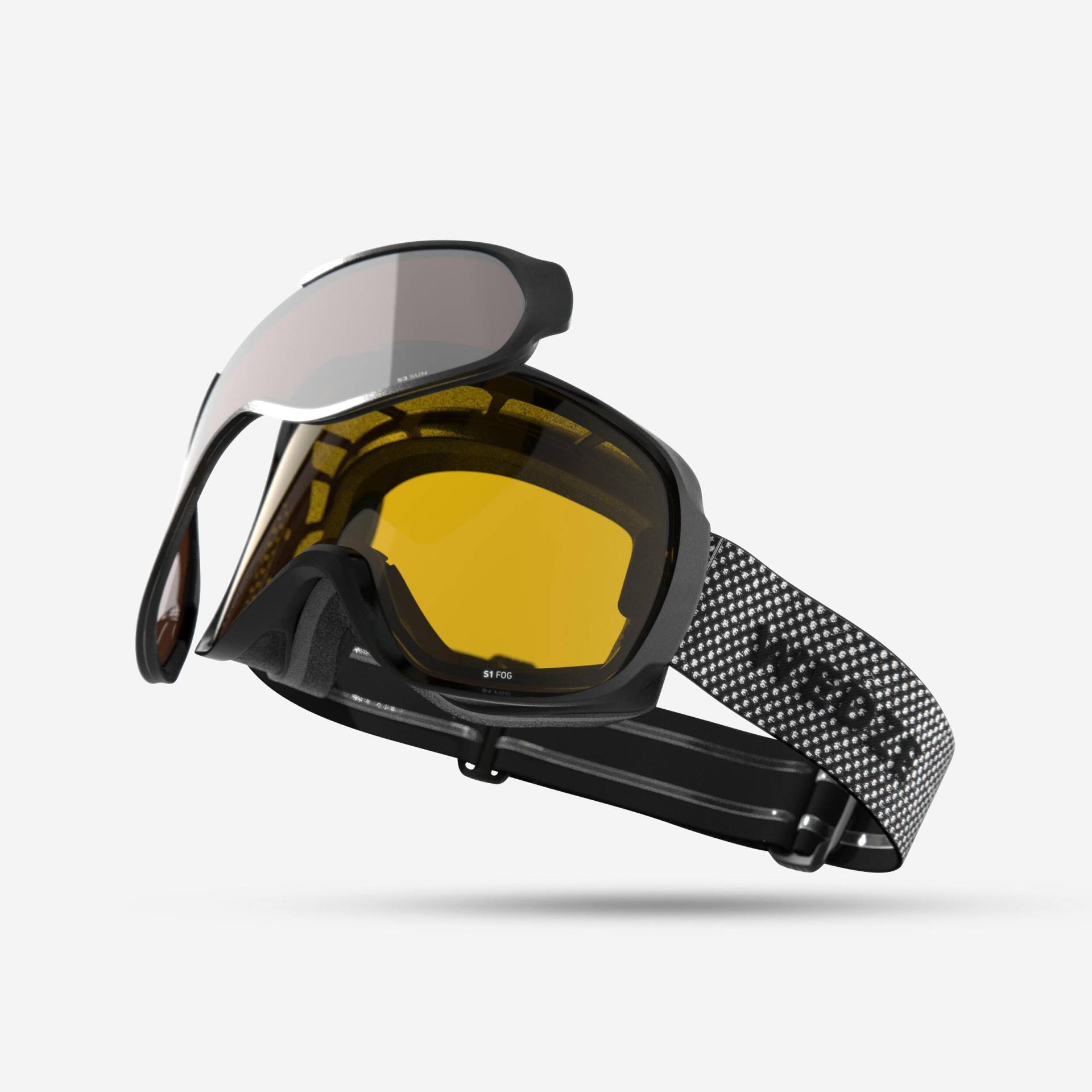 Skibrille Snowboardbrille Erwachsene/Kinder Allwetter - G500 I grau von WEDZE