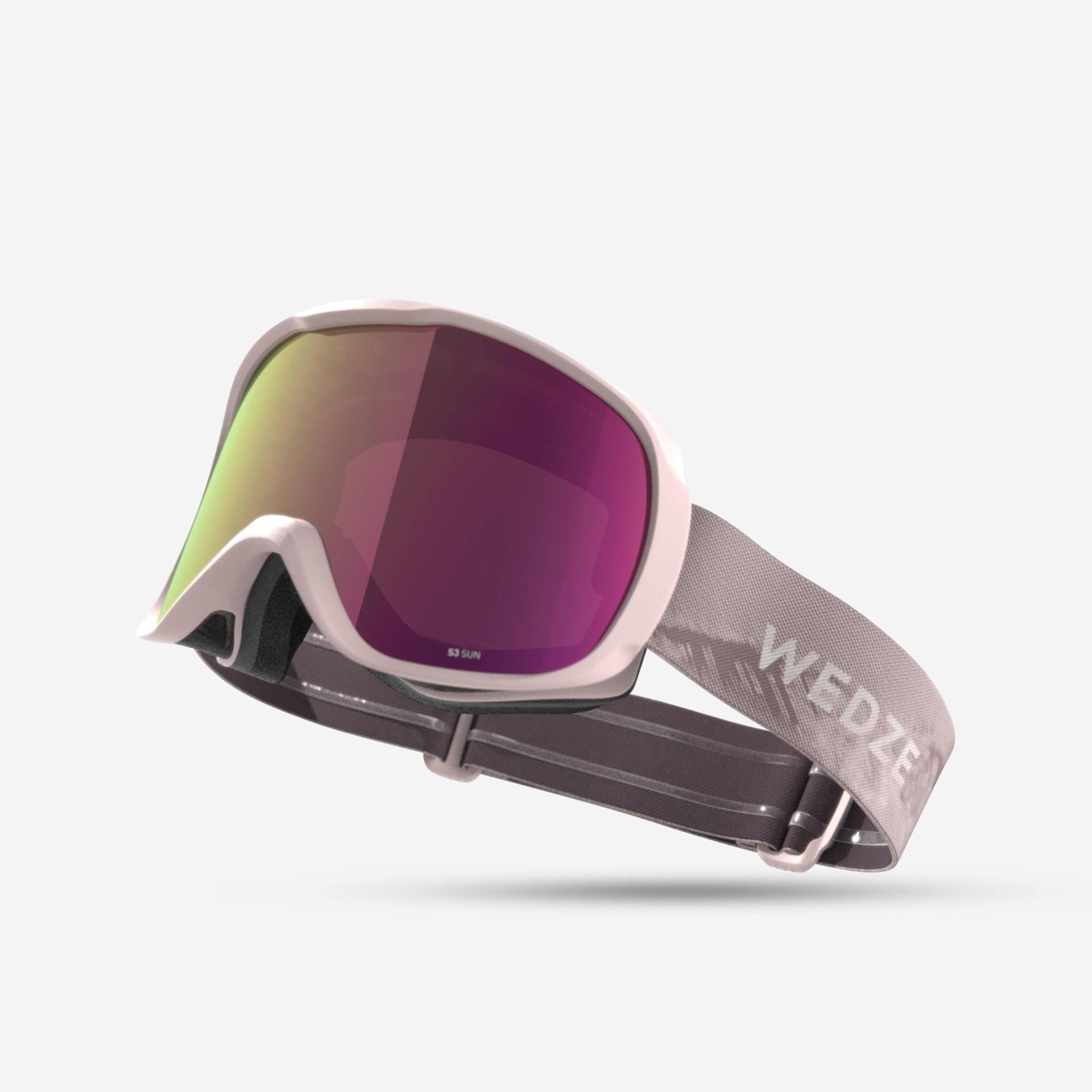Skibrille Snowboardbrille Erwachsene/Kinder Schönwetter - G 500 S3 rosa von WEDZE
