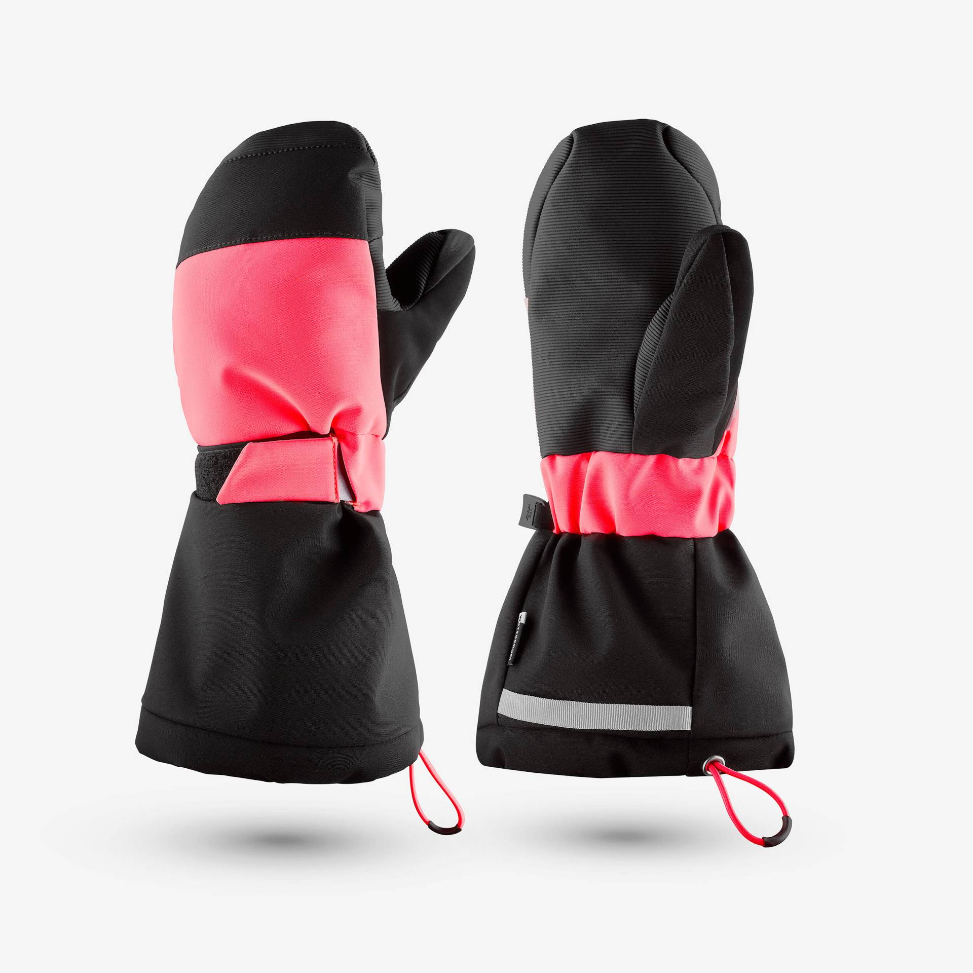 Skifäustlinge - 550 Kinder warm wasserdicht schwarz/neonrosa Skifäustlinge - 550 Kinder warm wasserdicht schwarz/neonrosa von WEDZE