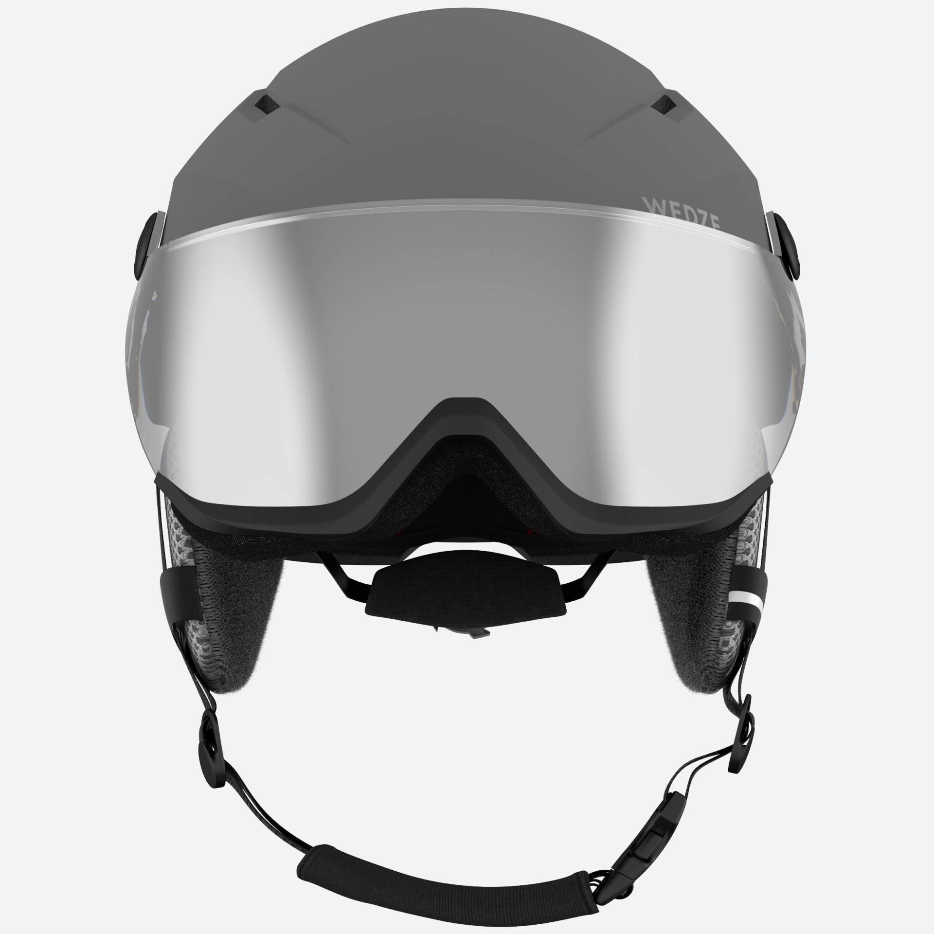 Skihelm mit Visier Erwachsene - H350 grau von WEDZE