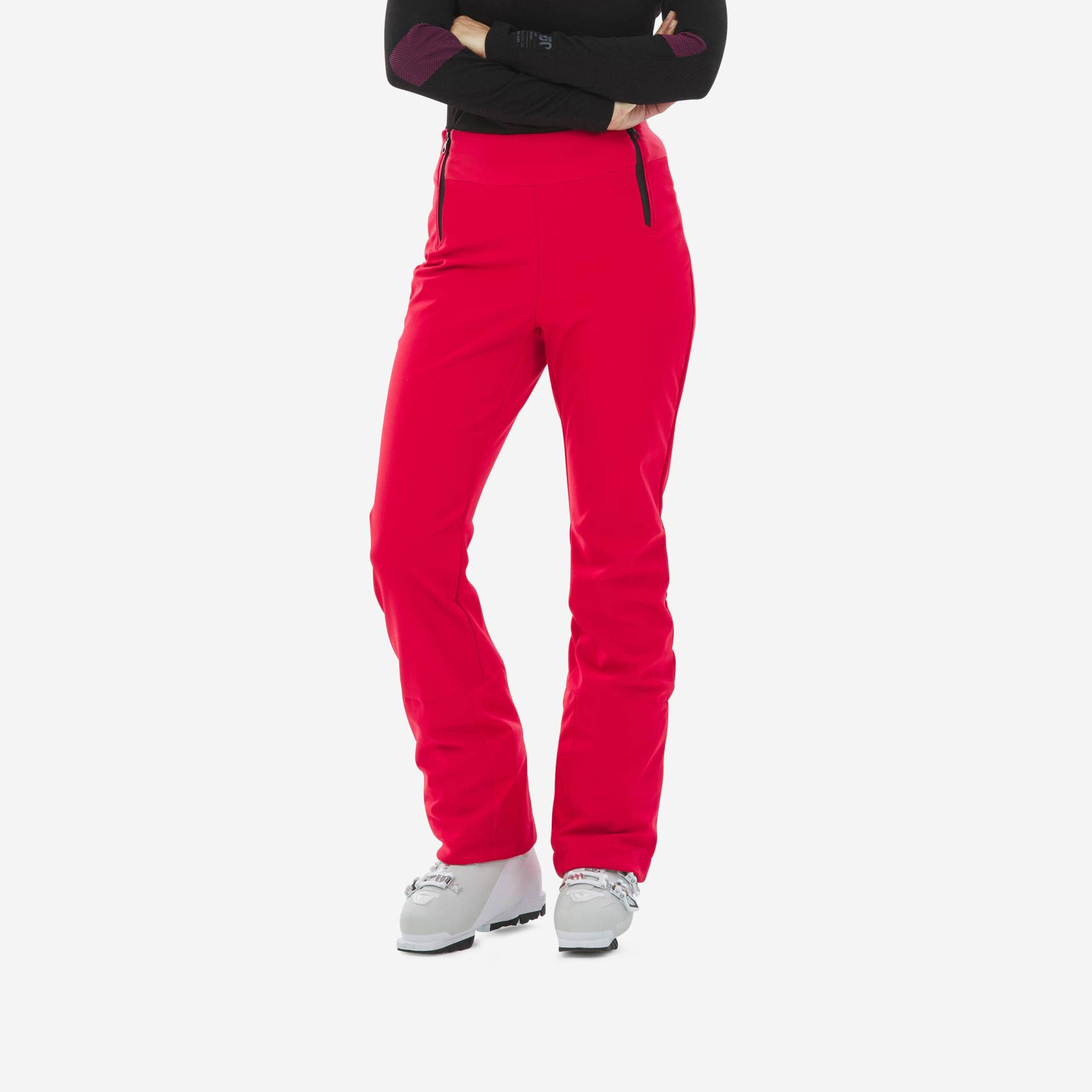 Skihose Damen warm und eng anliegend - 500 rot von WEDZE