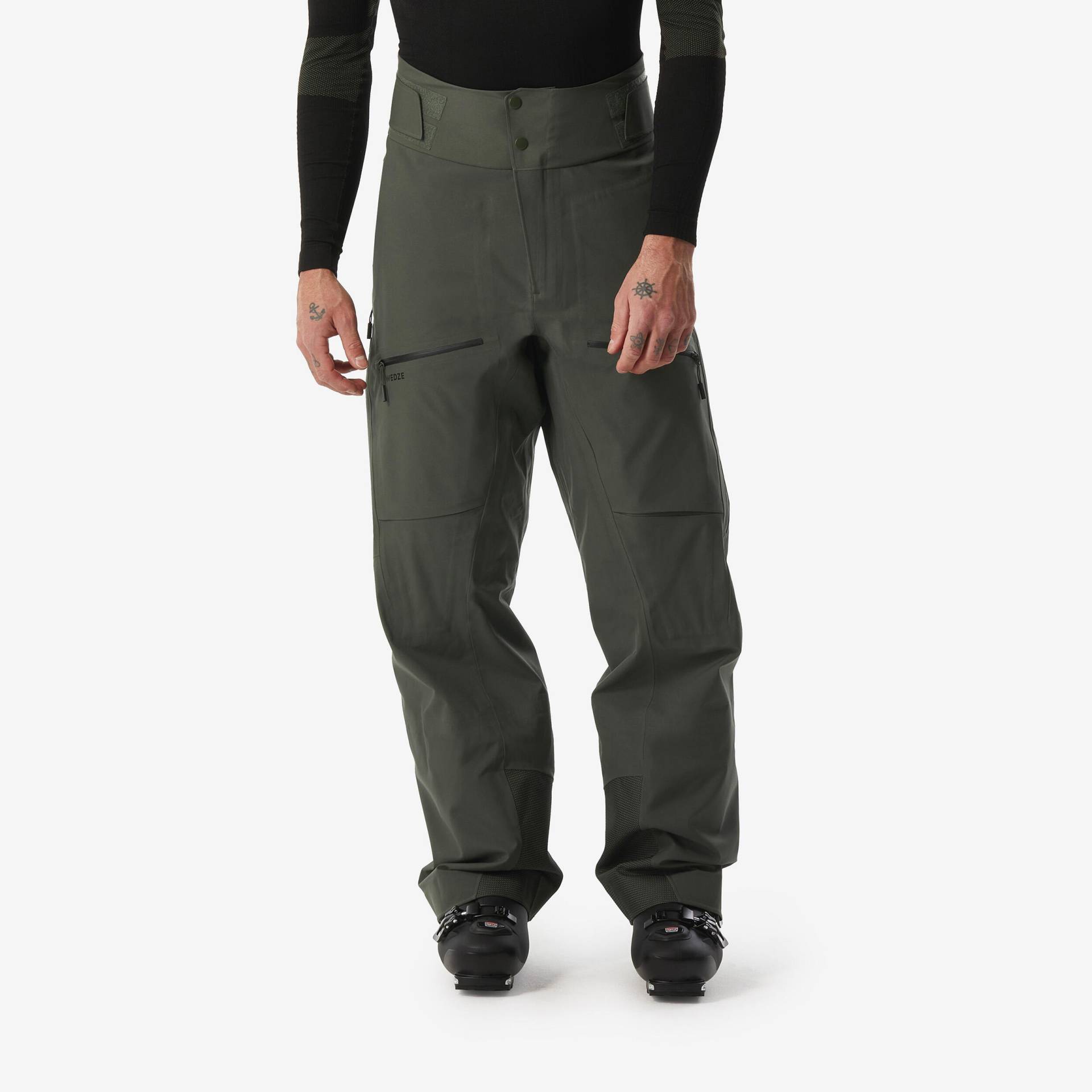 Skihose Herren warm und atmungsaktiv - FR500 khaki von WEDZE